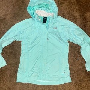 Girls north face jacket 14/16 zippers  , like new just some fuzz on the Velcro
